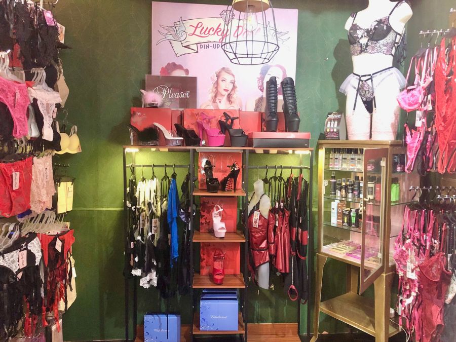 Lucky Doll Lingeris store in Manila displaying different kinds of Lingerie at theor showroom